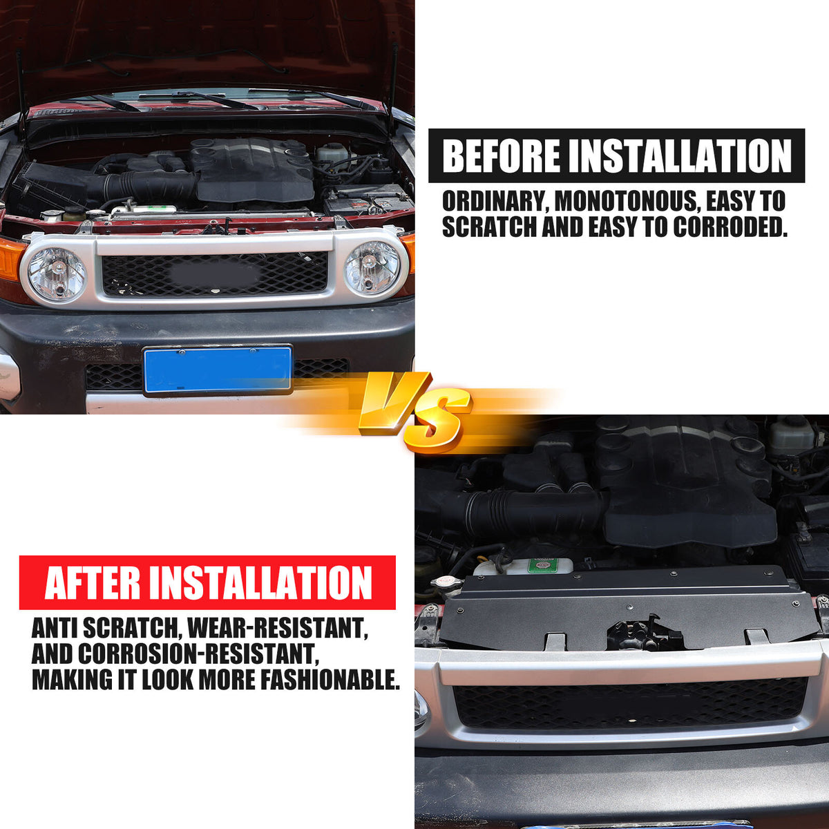 Engine Hood Cabin Cover Radiator Cooling Plate For Toyota FJ Cruiser 07-21 US 16