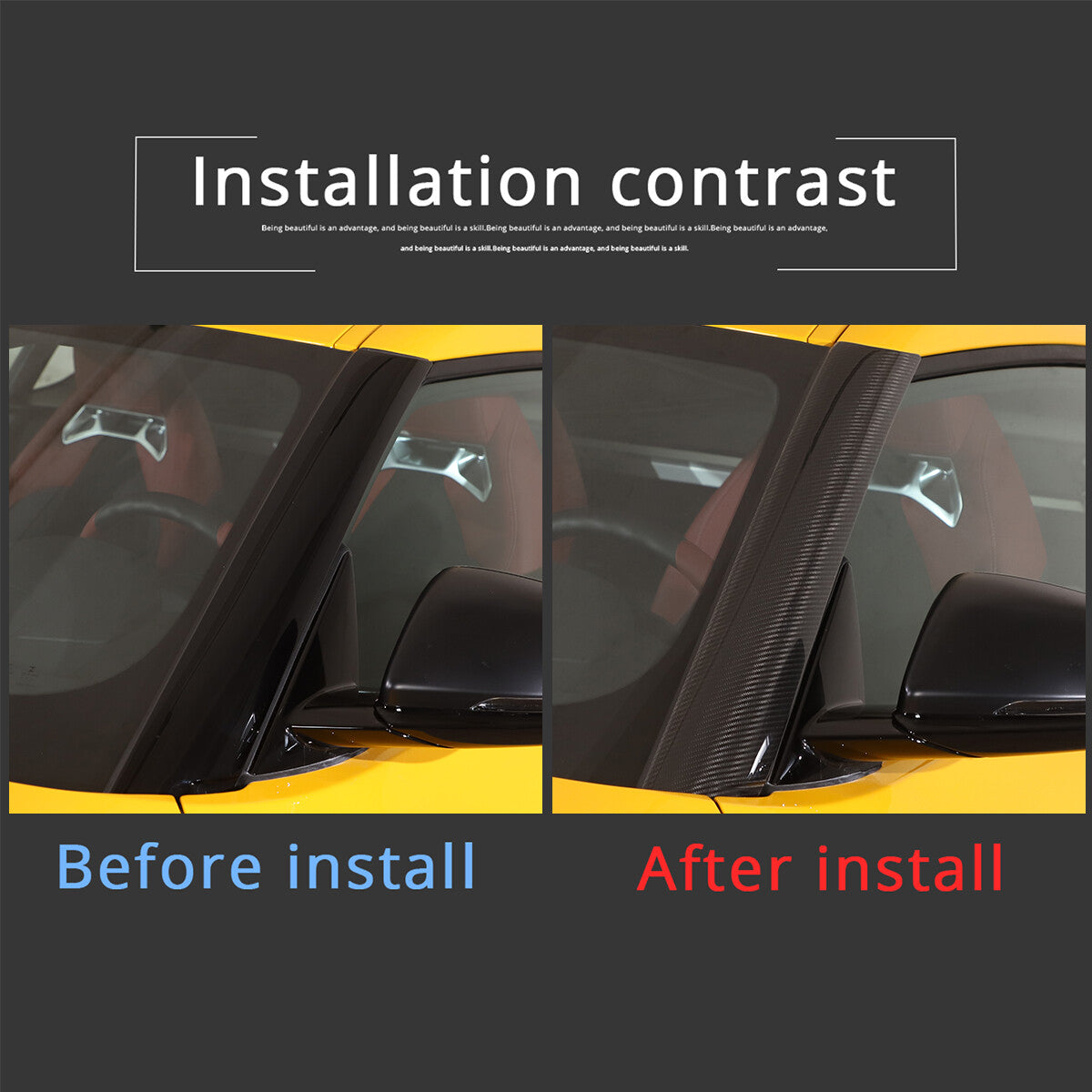 Car Exterior A-Pillar Trim Door Cover Window Post for Toyota Supra A90 2019-24 17