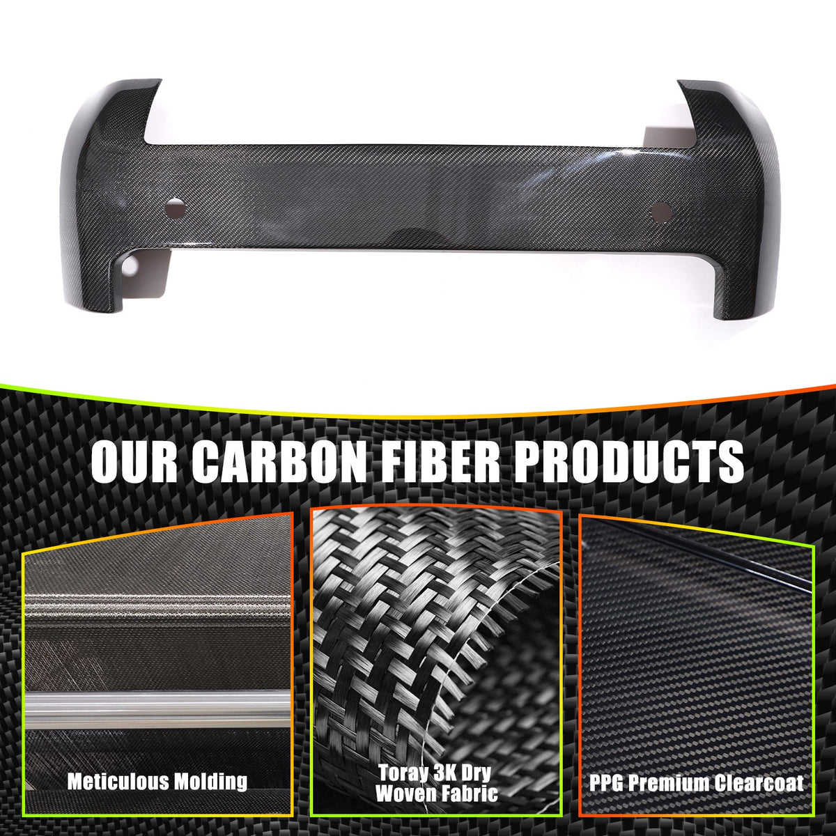 Real Carbon Fiber Front Bumper License Plate Base Trim For LR Defender L663 20+ 11