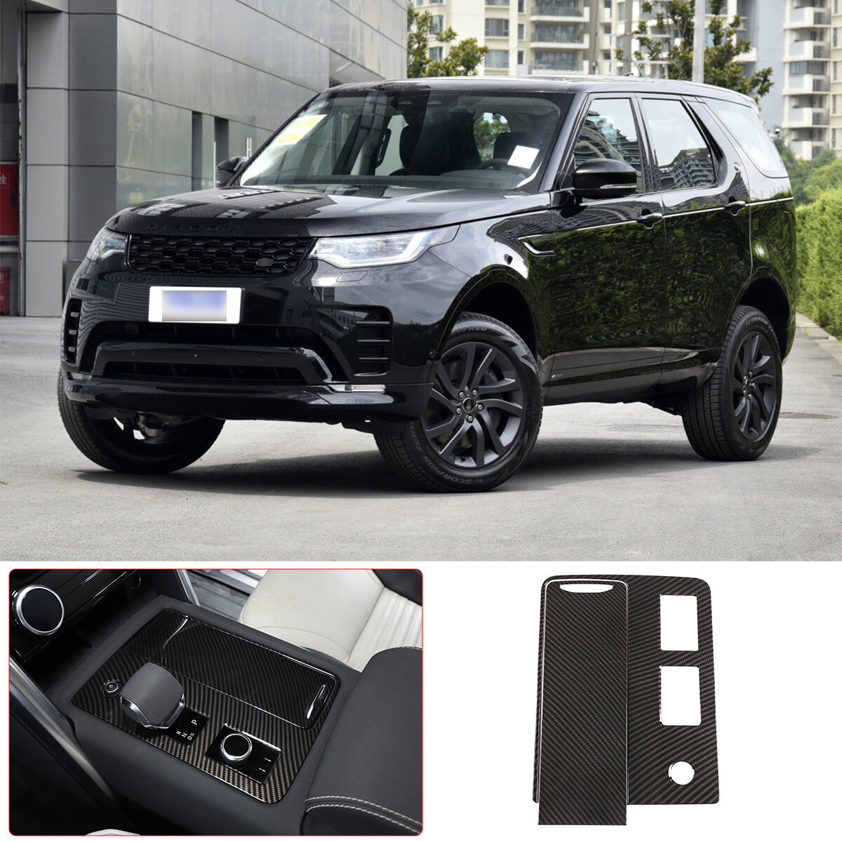 ABS Carbon Fiber Center Gear Shift Cover Trim for Land Rover Discovery 5 20-21 18