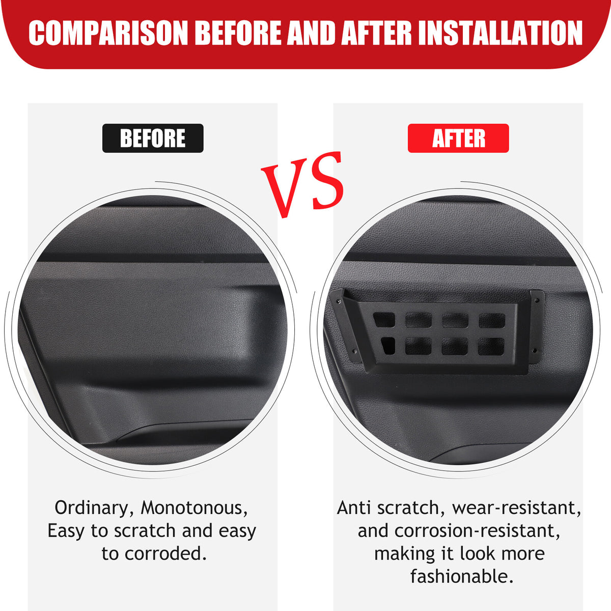 Black Car Door Storage Box Molle Panel Basket For Toyota Land Cruiser LC250 24+ 11