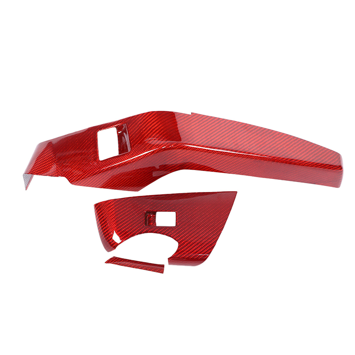 Red Real Carbon Fiber Interior Center Full Trim Set Kit For Corvette C7 2014-19 - Variants 1-5 8