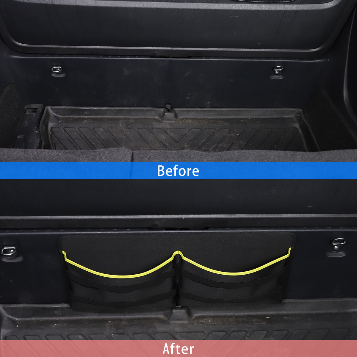Black Trunk Rear Wall Storage Bag Trim For Toyot-a Sienna 2021-2023 9