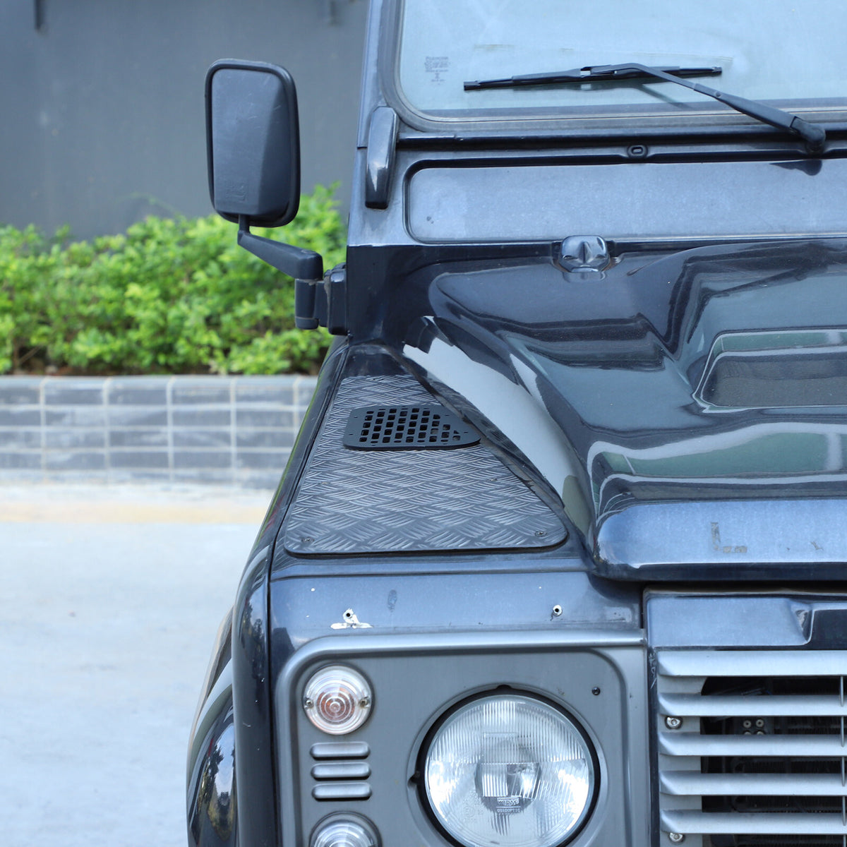 Black Alloy Front Hood Air Vent Cover Trim For Land Rover Defender 04-18 US 6