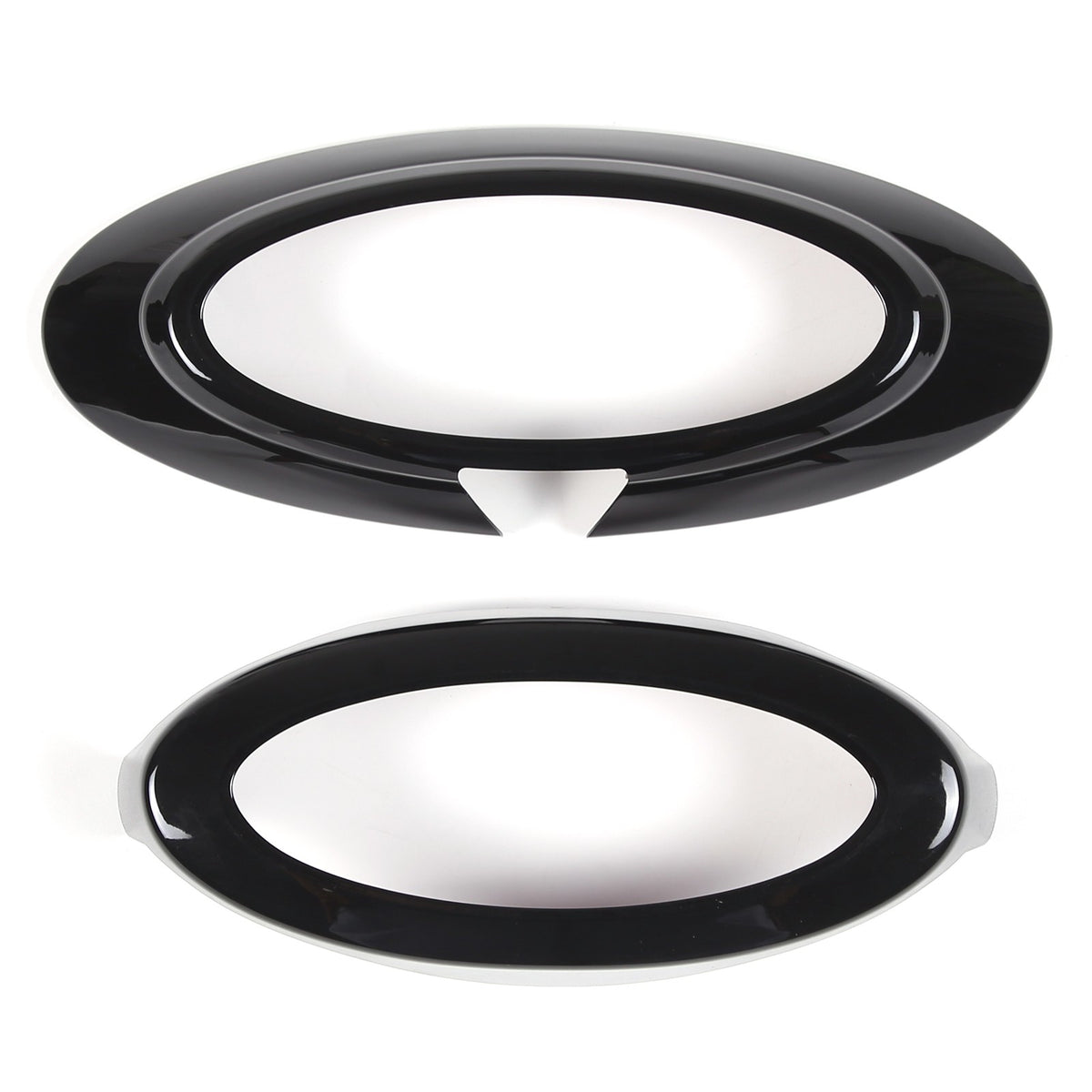 Glossy Black Front Bumper Grille Cover +Logo Ring For Ford Maverick 22-24 US 19