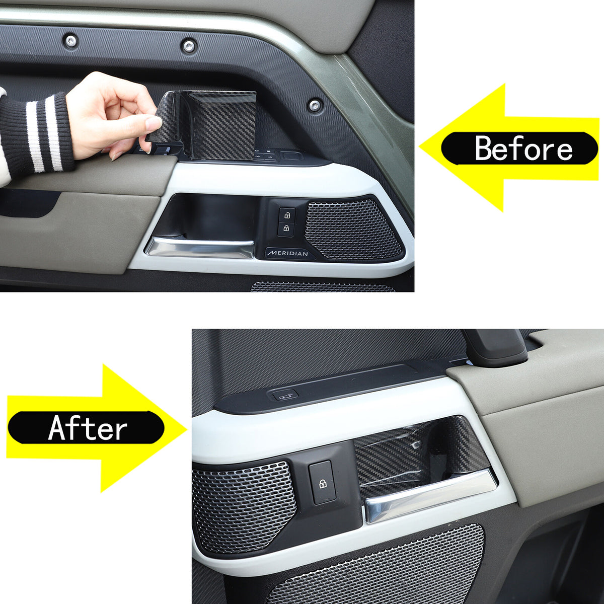 Real Dry Carbon Fiber Full Interior Trim Set For LR Defender 90 110 L663 20-23 202