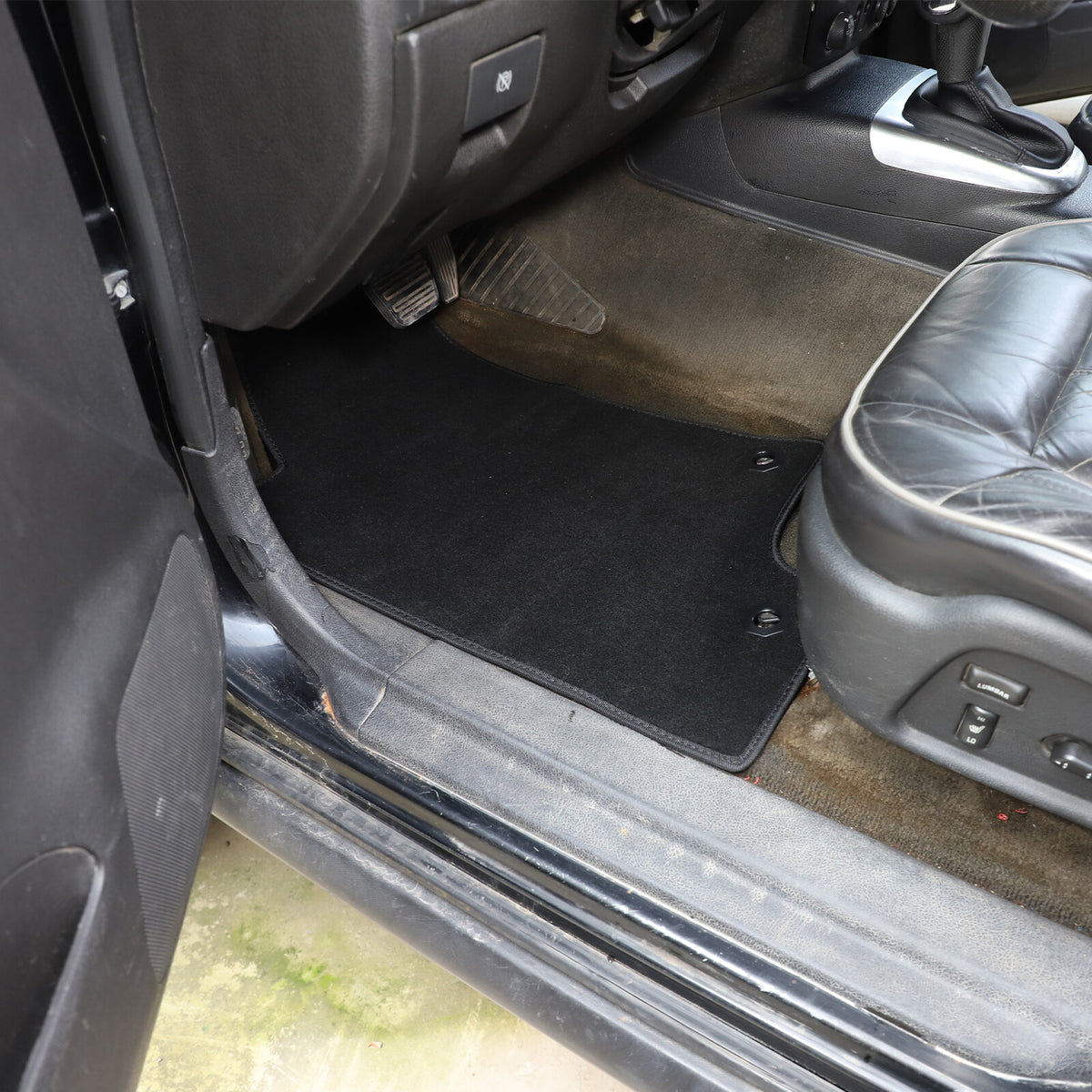 Black Car Floor Mats Cargo Carpets Foot Pads For Hummer H3 2005-2009 15