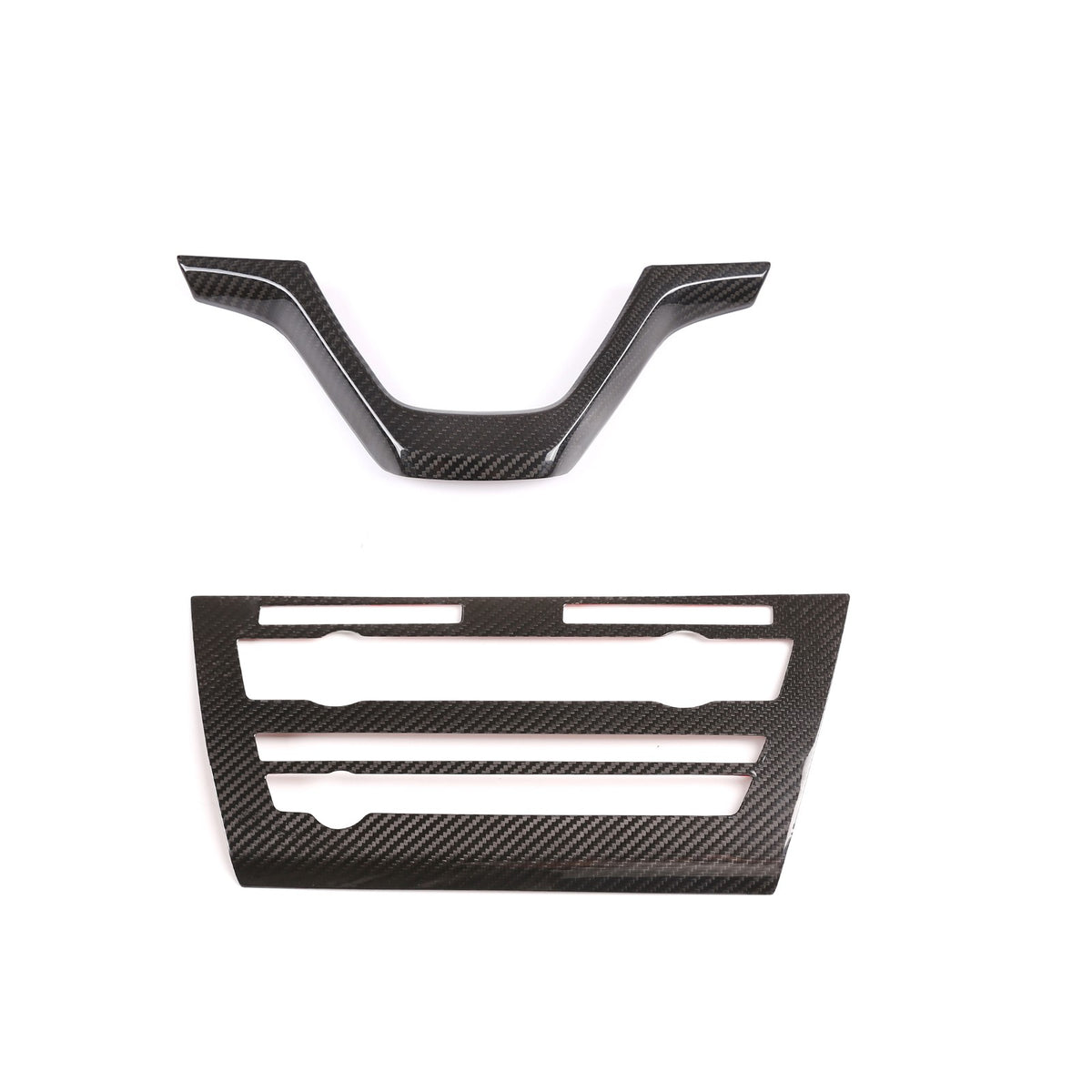 Real Dry Carbon Fiber Center Volume CD Switch Panel Trim For BMW X5 X6 F15 14-18 1