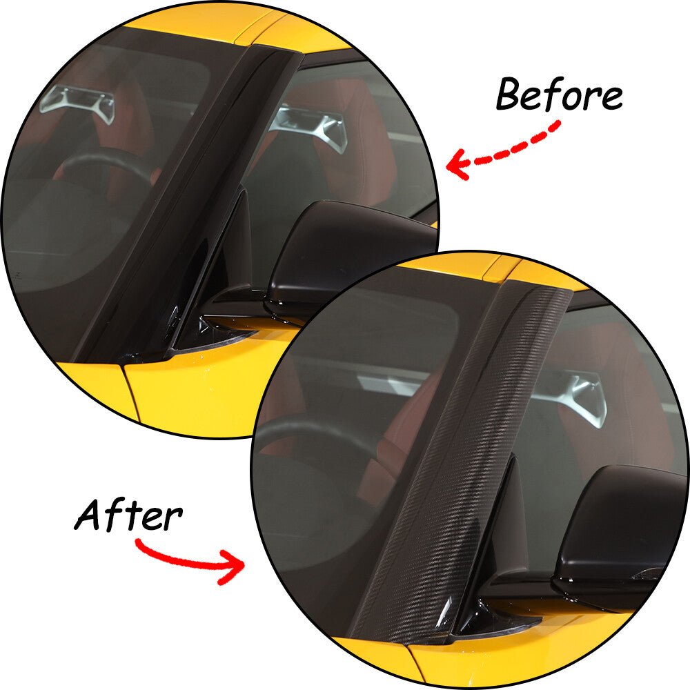 Car Exterior A-Pillar Trim Door Cover Window Post for Toyota Supra A90 2019-24 11