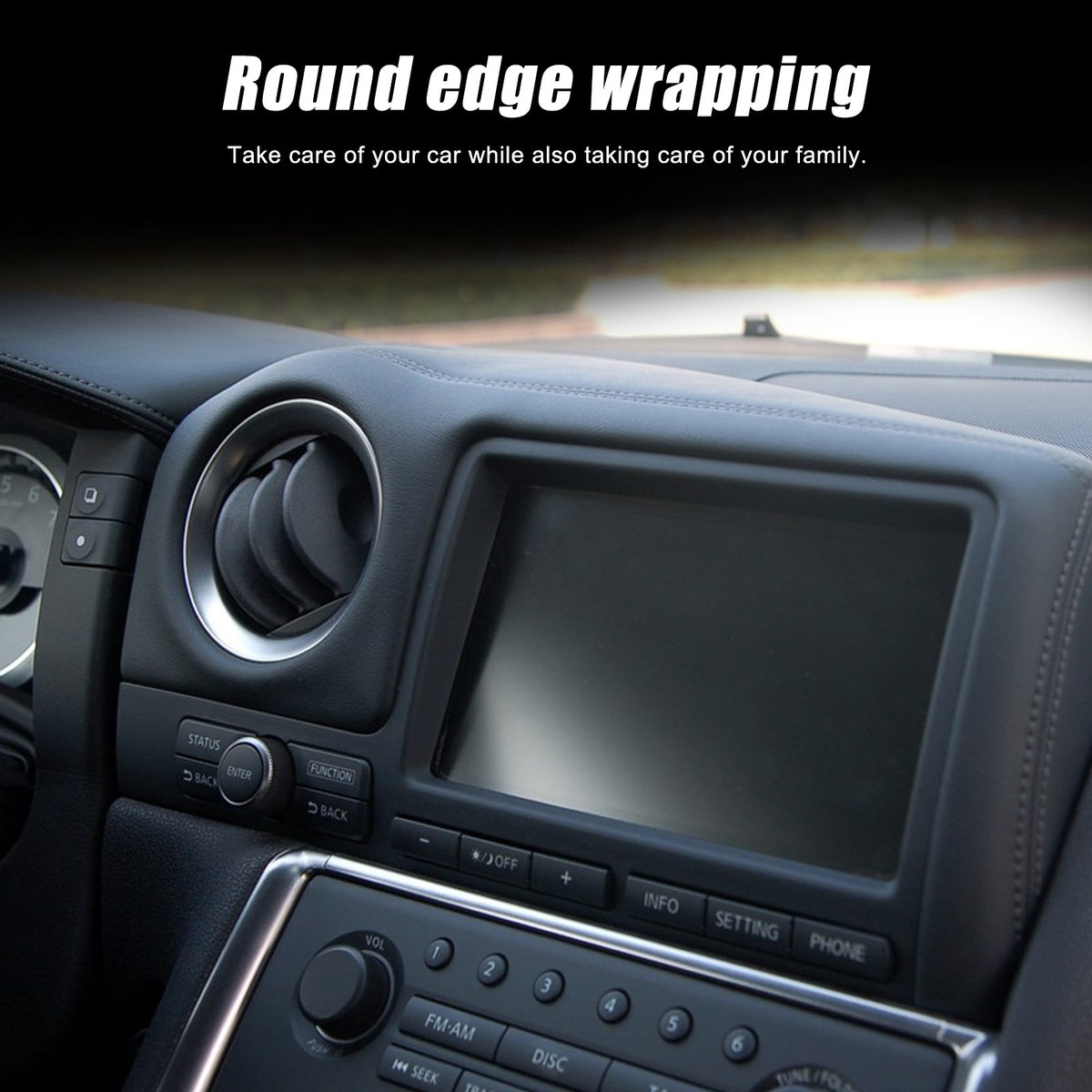 Matte Real Carbon Fiber Center Console Navigation Trim For Nissan GTR R35 08‑16 4
