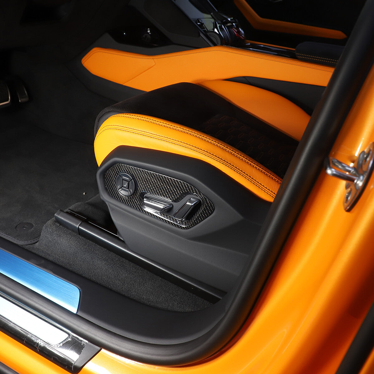 Carbon Fiber Seat Backrest Switch Panel Cover Trim For Lamborghini URUS 18-23 9
