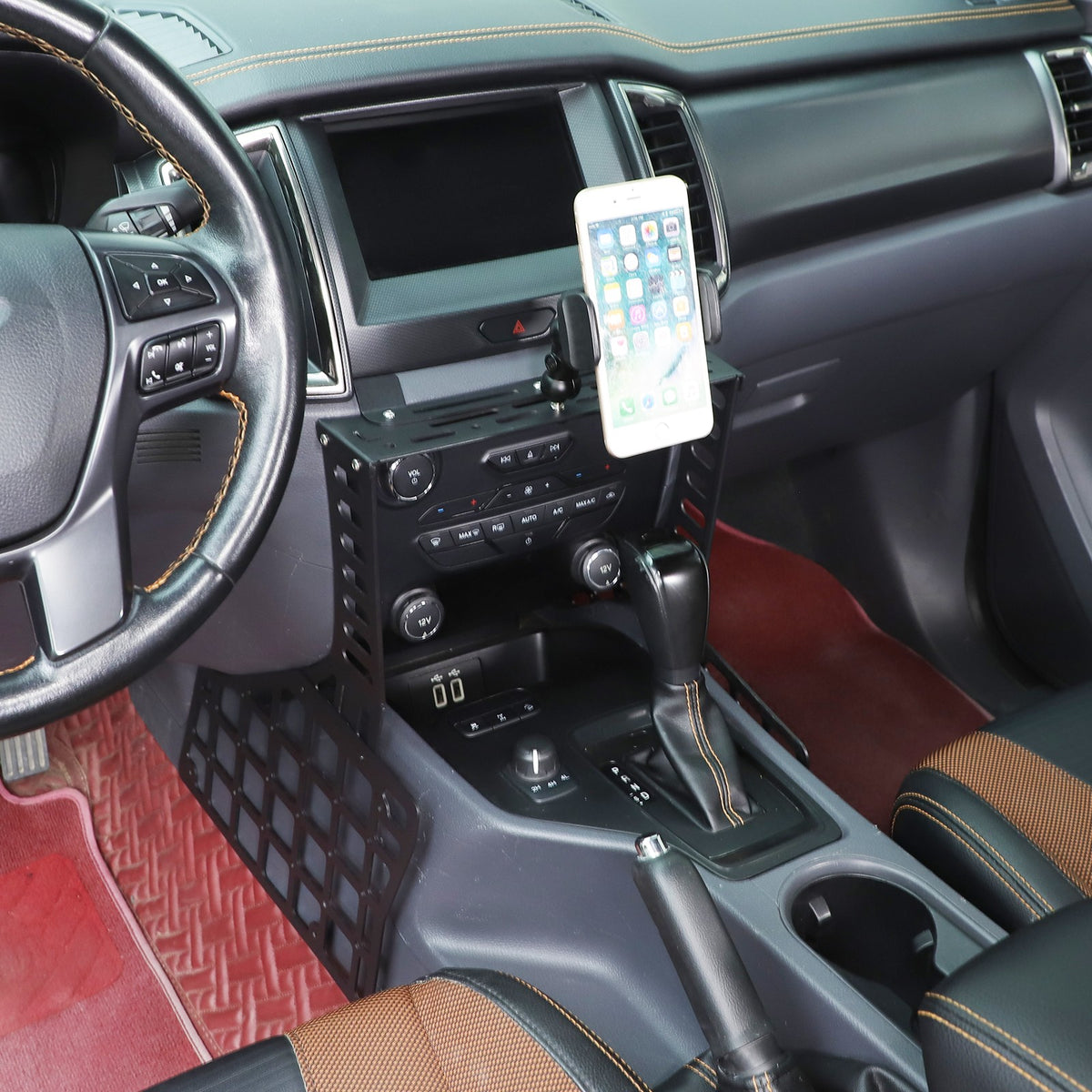 Gear Shift Extension Platform Phone Holder Bracket Clip For Ford Ranger 2015-22 5