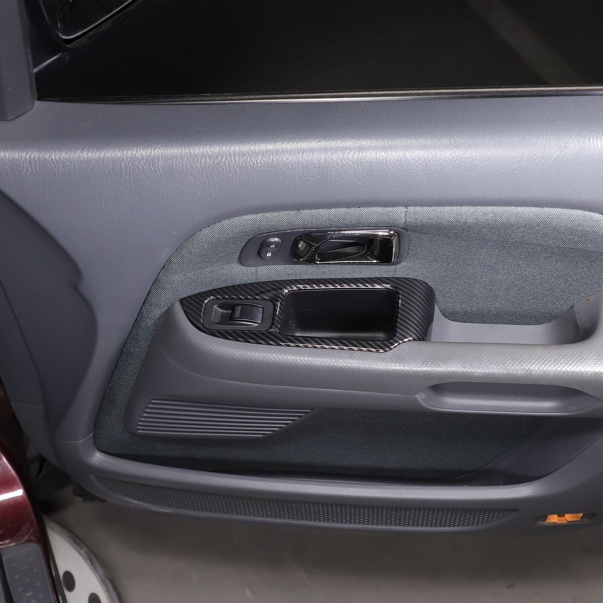 ABS Carbon Fiber Window Lift Switch Button Trim Frame For Honda Pilot 2003-2008 6