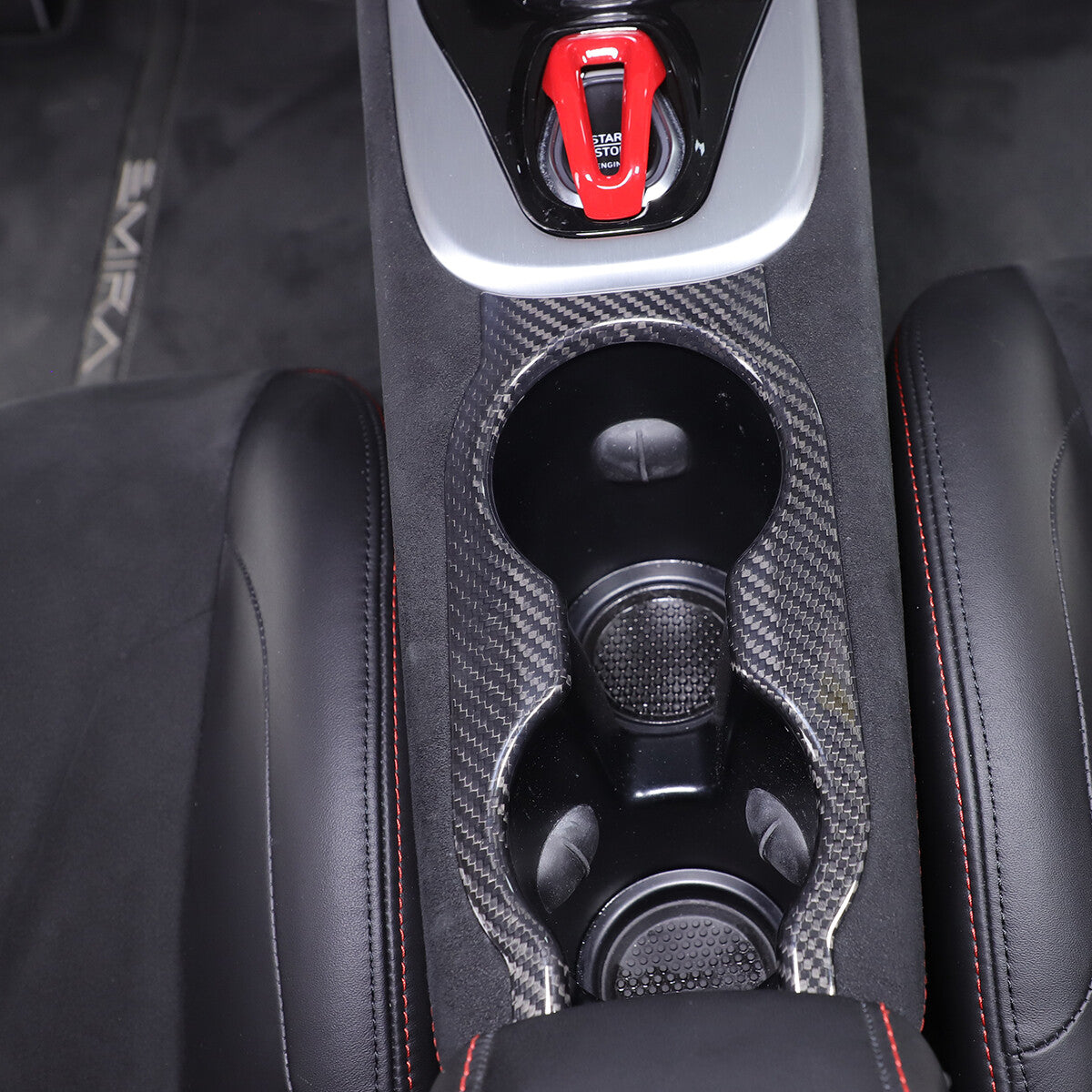 Real Carbon Fiber Center Gear Panel Trim Cover Kit For Lotus EMIRA AT 2021-25 16