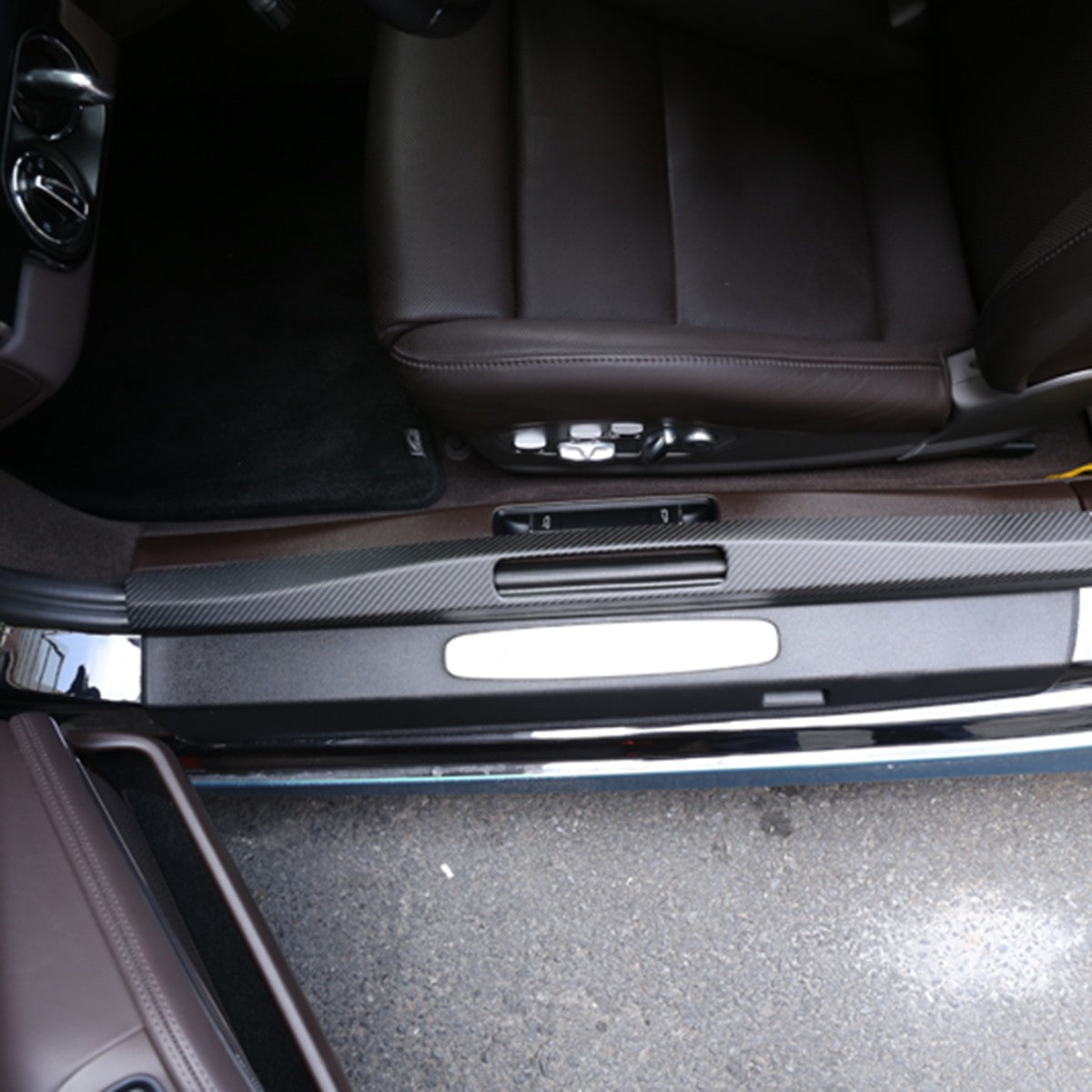Matte Real Carbon Fiber Inner Door Sill Trim For Porsche 718 982 911 991 2016-19 11