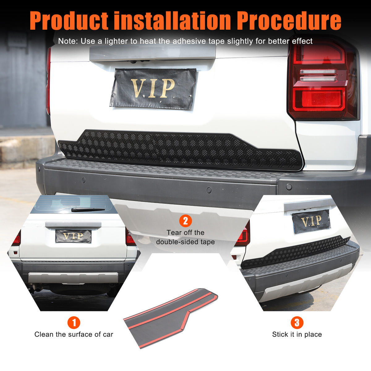 Rear Trunk Tailgate Anti-Scratch Trim Strip For Toyota Land Cruiser LC250 24+ 13