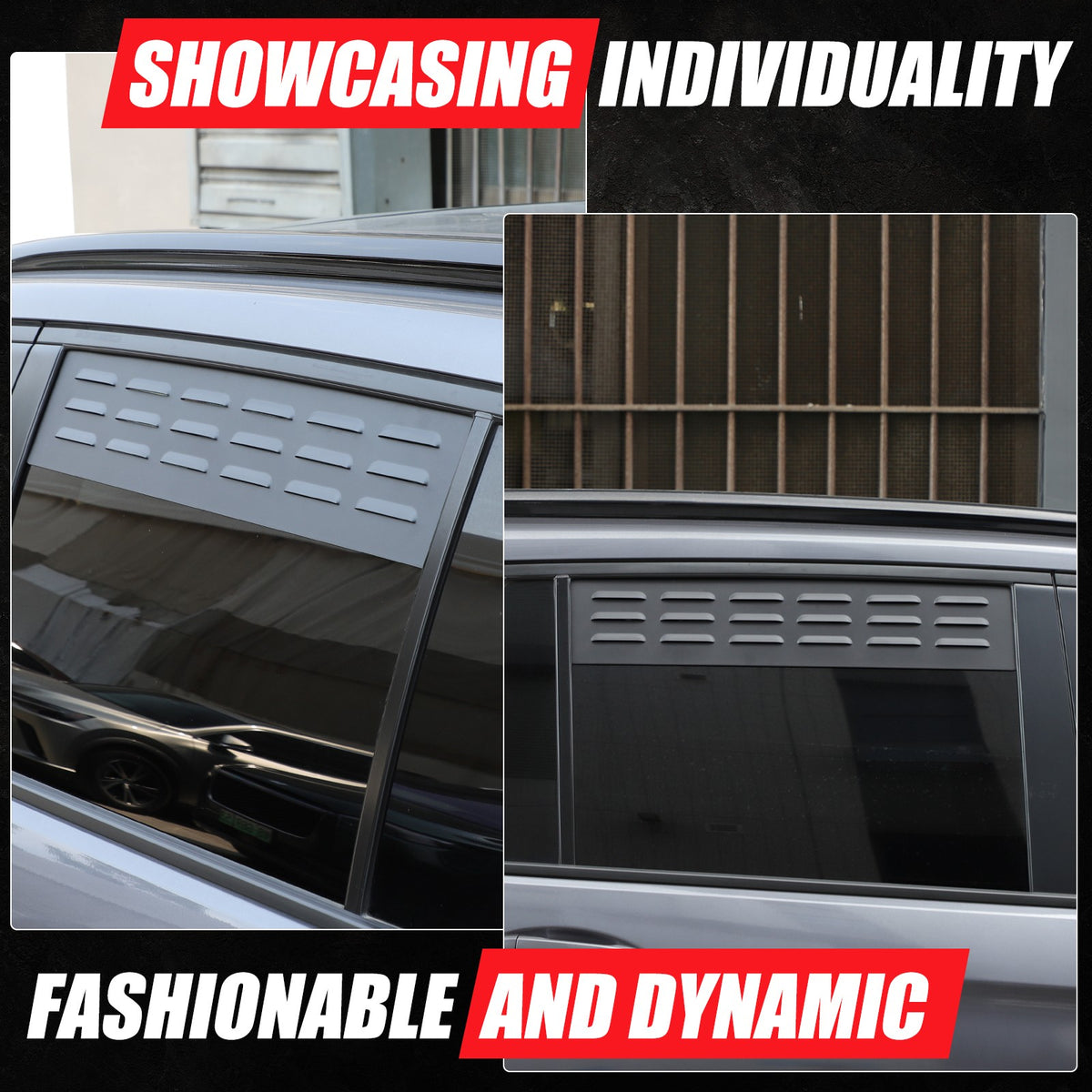 Aluminum Rear Door Window Louver Air Vent Panel Trim For Honda Pilot 2016-2022 13