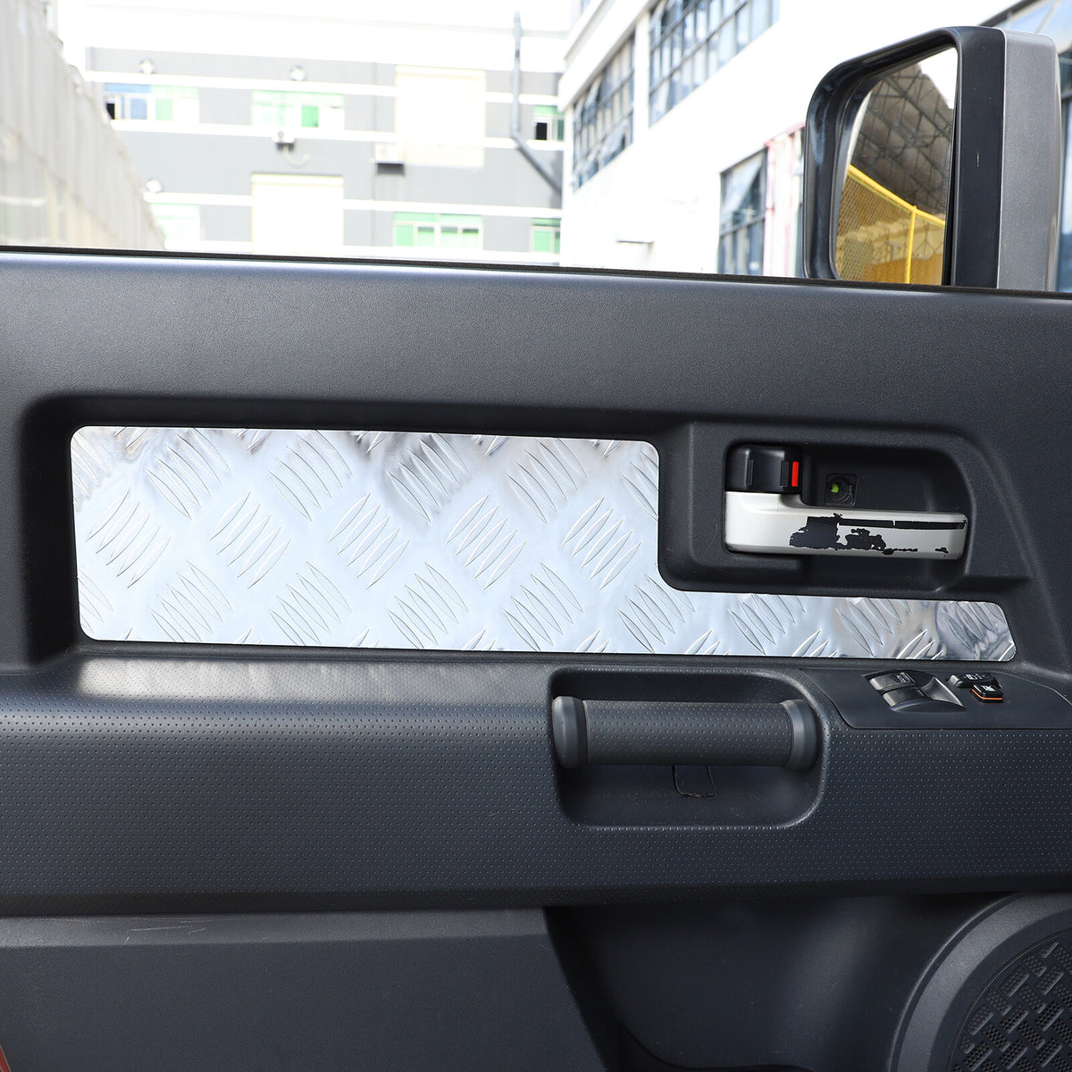 Silver Alloy Interior Car Door Panel Cover Trim For 2007-22 Toyota FJ Cruiser 4