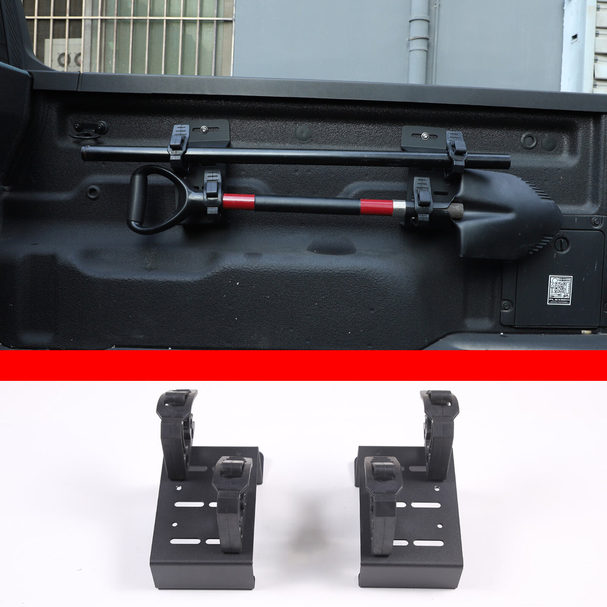 Black Steel Cargo Box Side Rail Tool Mounting Bracket For Ford Maverick 2022 5