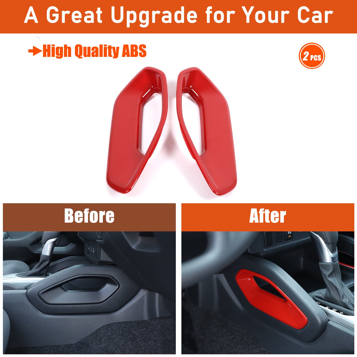 Sport Red ABS Center Console Side Armrest Trim Cover For Nissan Frontier 22+ US 21