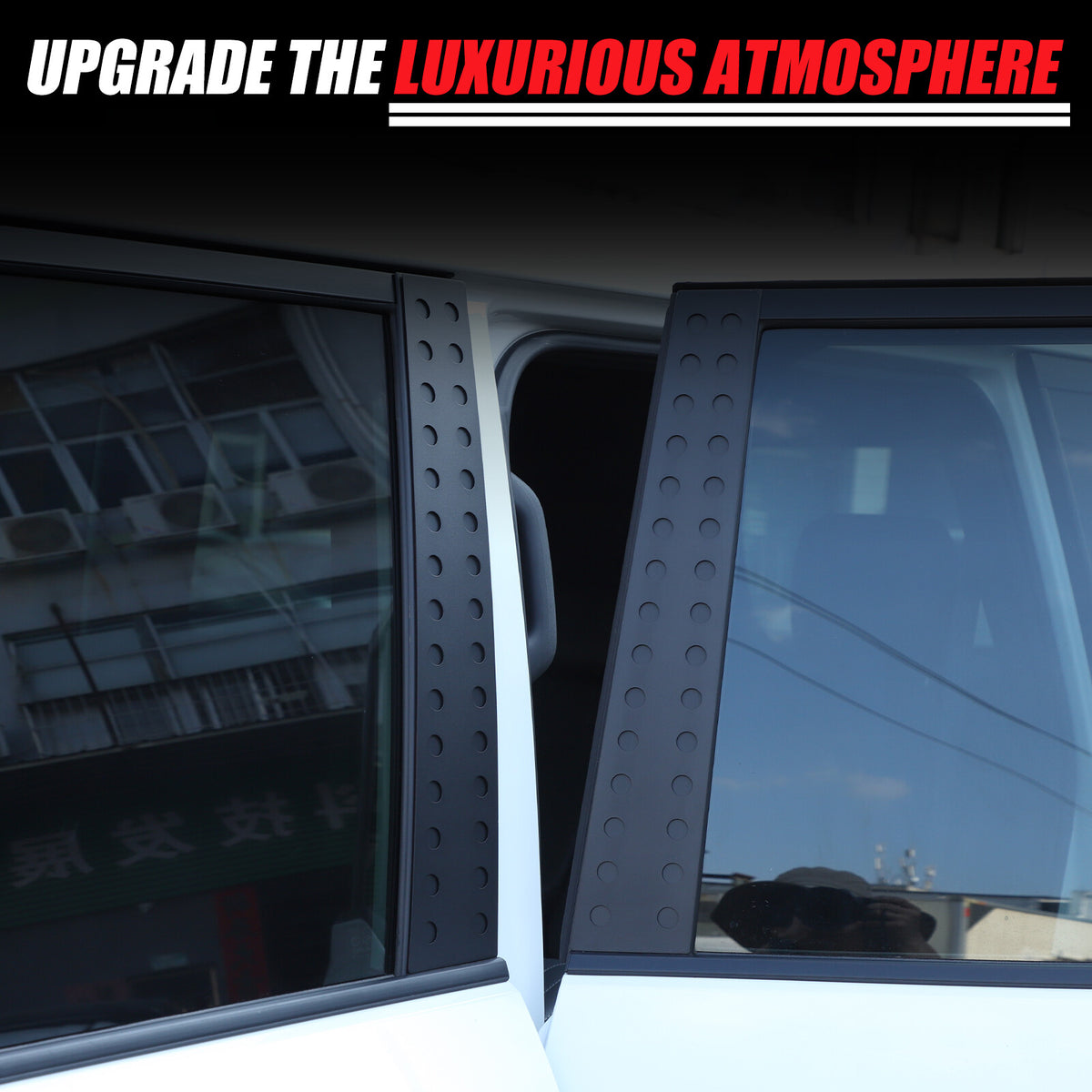 Black Alloy Window Center Pillar Trim Panel For Toyota Land Cruiser LC250 24+ 14
