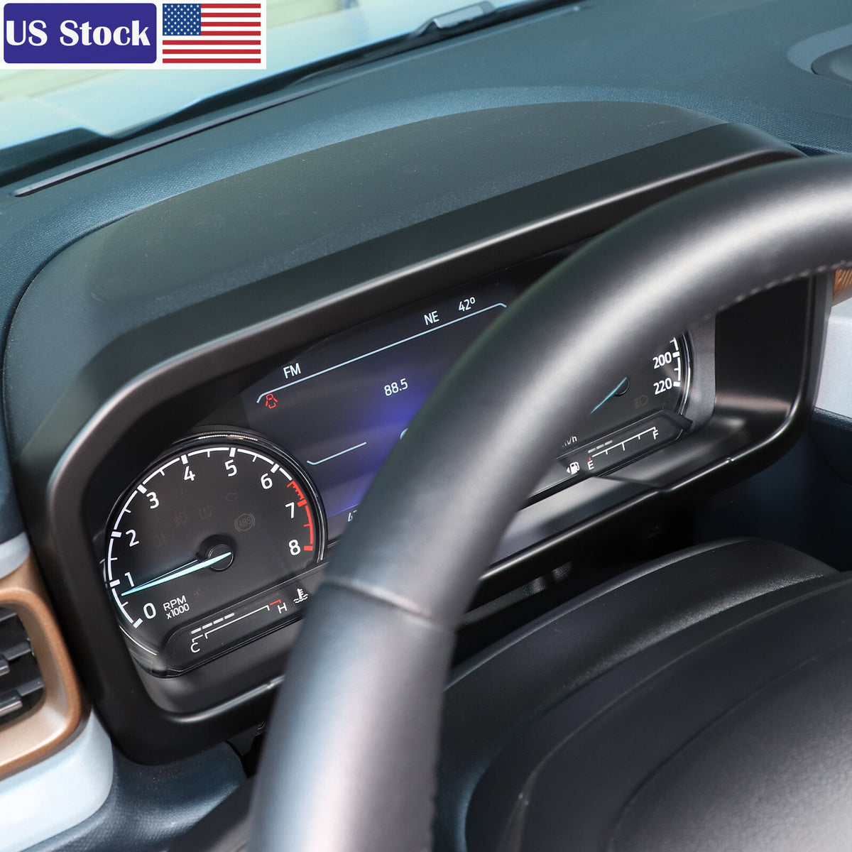 Matte Black Full Interior Set Panel Decor Cover Trim Kit For Ford Maverick 22-24 37