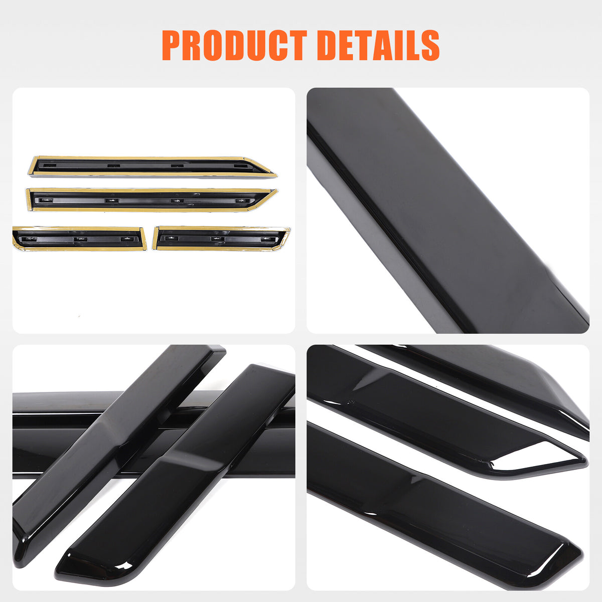 Glossy black Body Side Door Moulding Cover Trim For Toyota Land Cruiser LC250 24 20