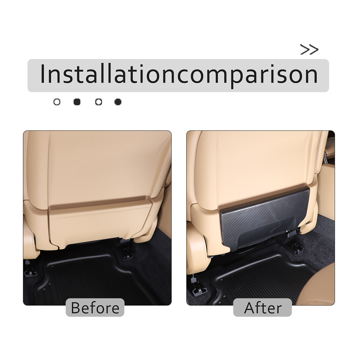 ABS Carbon Fiber Seat Back Anti-kick Panel Trim Cover For Range Rover Vogue 18+ 20