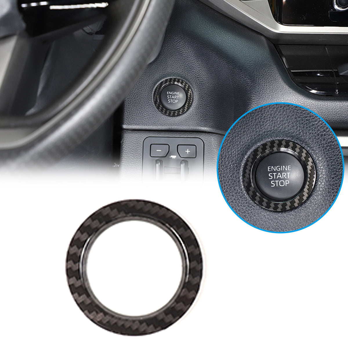 ABS Carbon Fiber Interior Set Cover Trim Kit For Toyota Tundra Sequoia SR 22+ - Styles 1-5 15