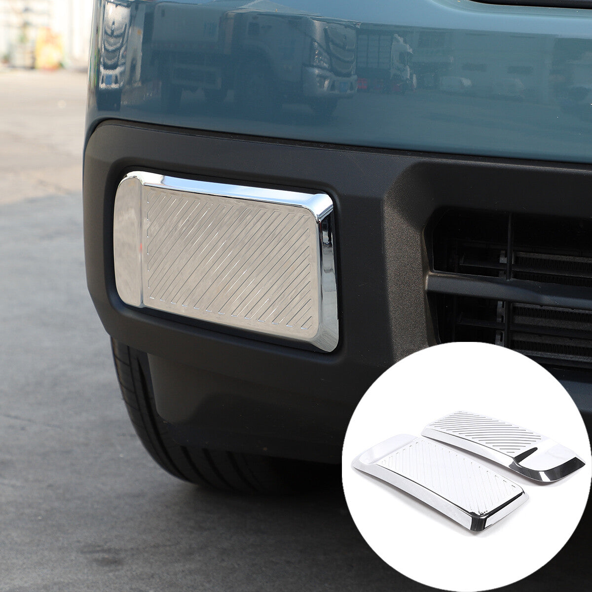 Chrome Exterior Front & Rear Bumper Corner Panel Trim For Ford Maverick 2022-23 8