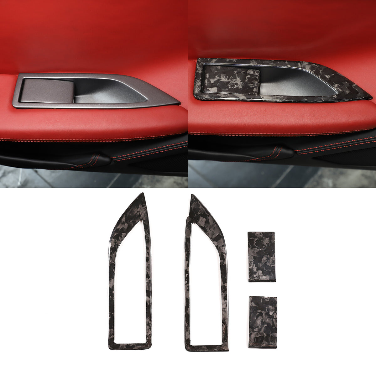 Forged Carbon Fiber Car Interior Kit Cover Trim Set For Ferrari 458 2011-2016 21
