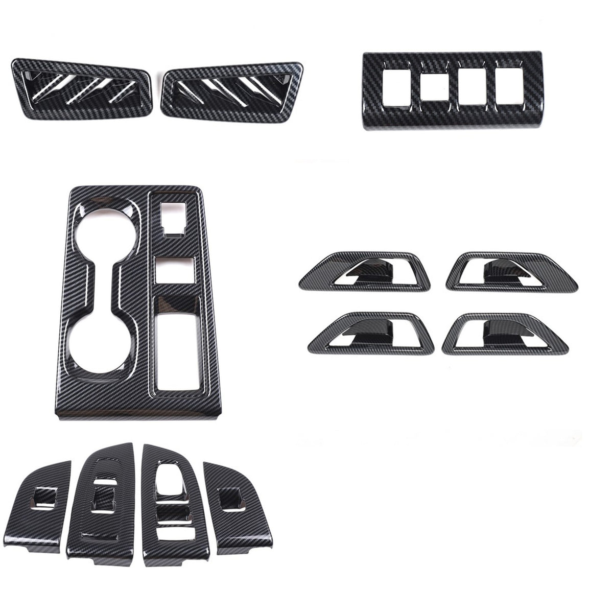 12pcs ABS Carbon Fiber Full Interior Set Cover Trim kit For Subaru Outback 2026+ 1