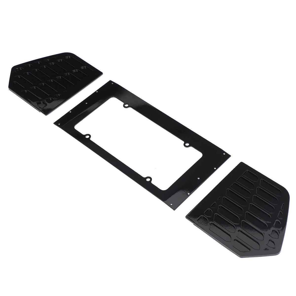Glossy Black Alloy Rear License Plate Filler Panel Trim for Corvette C8 2020+ 17