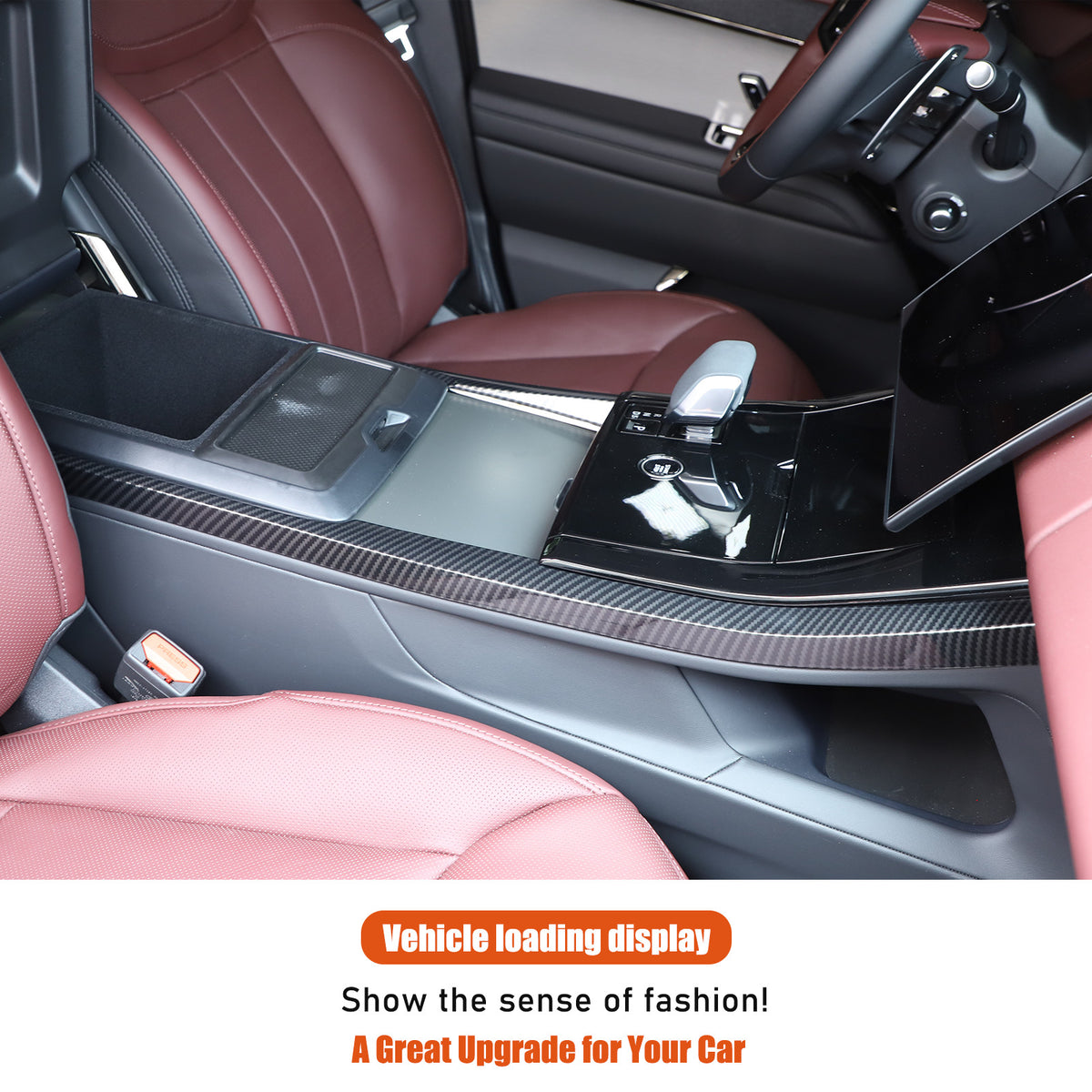 Carbon fiber Center Console Gear Shift Trim For Range Rover Sport L461 2023+ US 4
