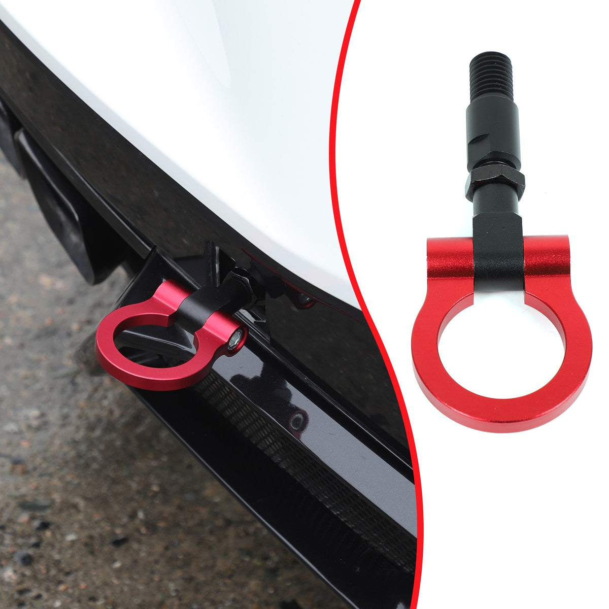 Red Aluminum Front & Rear Track Racing Tow Hook Trailer For Corvette C8 2020-26 24