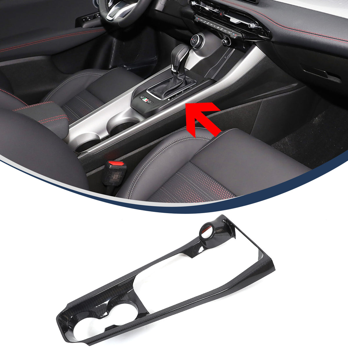 Real Carbon Fiber Center Gear Shift Panel trim Cover For Alfa Romeo Tonale 23-25 8