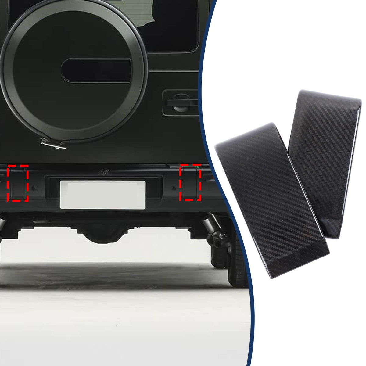 Real Carbon Fiber Rear Bumper Plate Cover For Benz G-Class G550 G63 W465 2025+ 10
