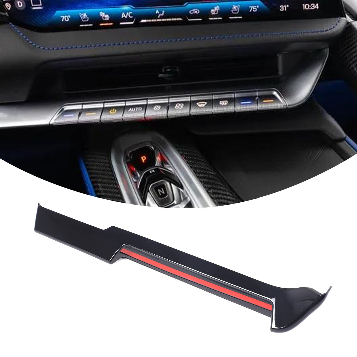 Glossy Piano Black Center Console Air Vent Trim Cover For Corvette C8 2026+ 20