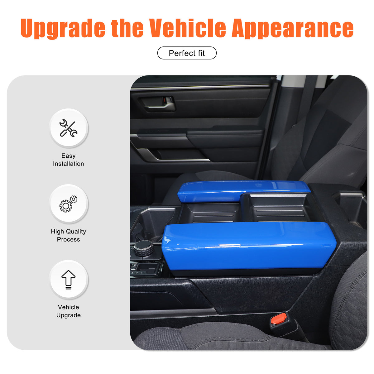 ABS Blue Car Center Panel Trim Interior Accessories For Toyota Tundra 2022-2026 - Variants 1-5 44
