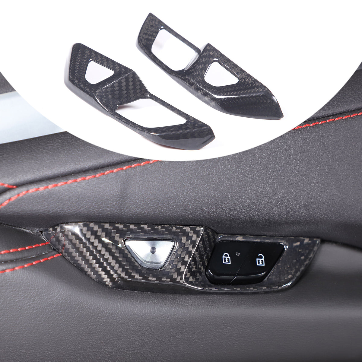 REAL Carbon Fiber Interior Frame Decor Trim Cover Set Kit For C8 Corvette 8