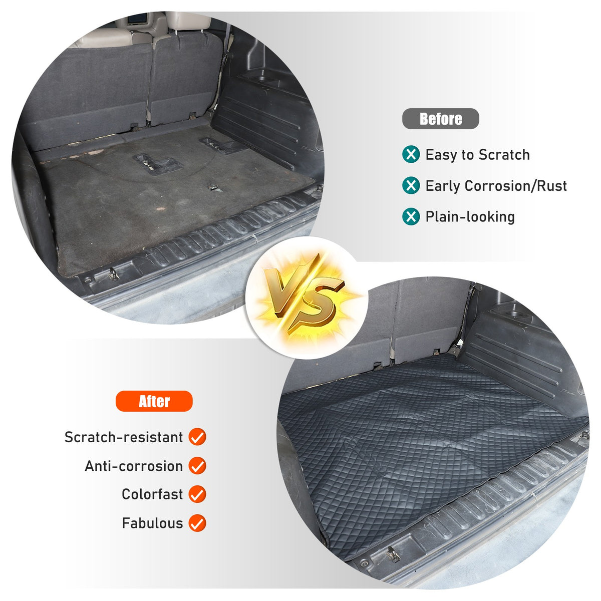 Cargo Trunk Tray Cargo Liner Rear Trunk Floor Mat For Hummer H2 2003-2009 US 23