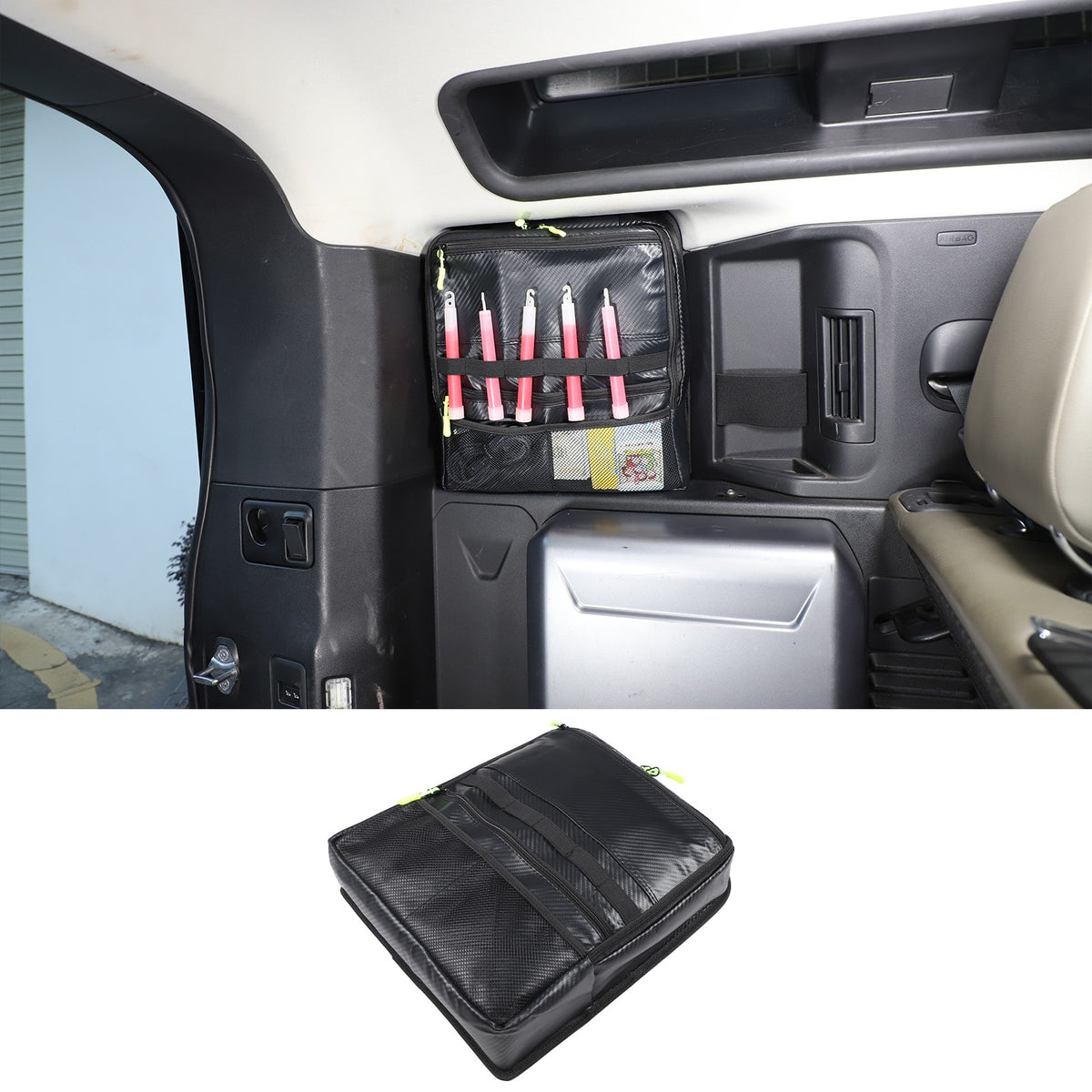 Carbon Fiber Pattern Trunk Side Window Bag For LR Defender 110 L663 2020+ 19