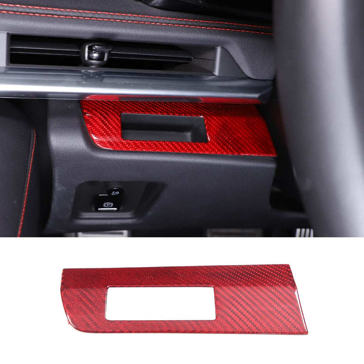Red Real Carbon Fiber Full Interior Set Decor Trim Kit for Corvette C8 20-25 - Styles 6-10 38
