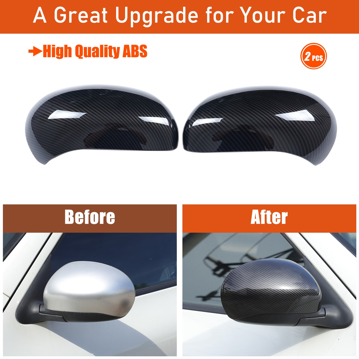 Carbon Fiber ABS Full Wrap Exterior Side Mirror Cover For Nissan Juke2010-2014 22