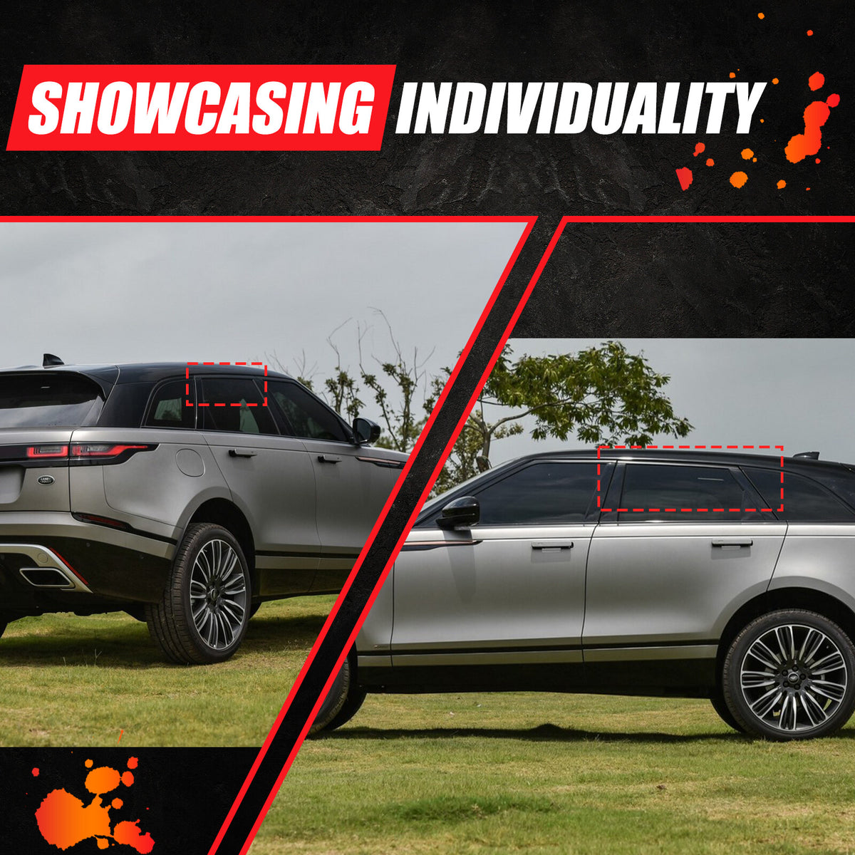 Aluminium Alloy Door Window Air Vents Screen For LR Range Rover Velar 2017-24 18