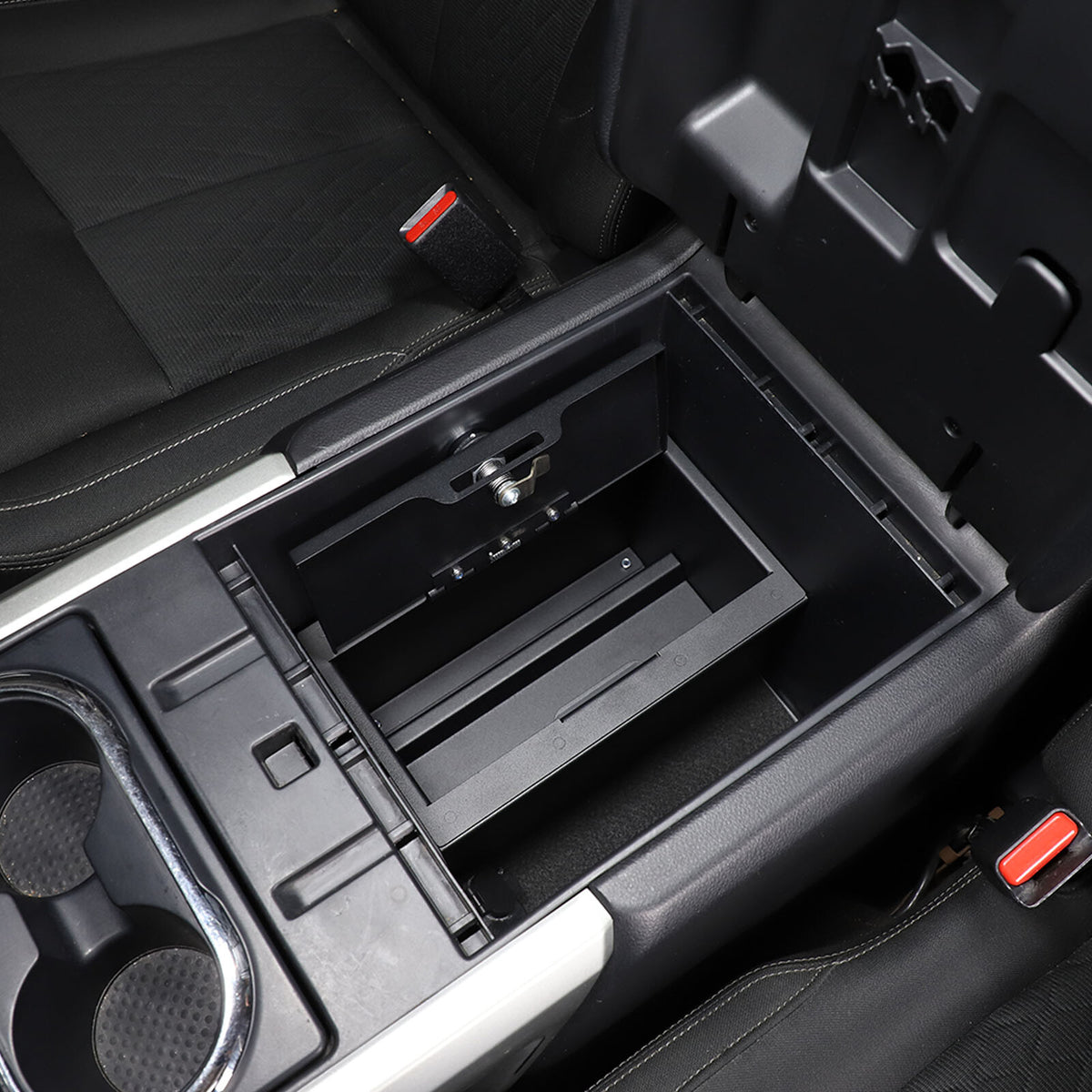Center Console Safe GUN Storage Lock Box W/ TRAY For Nissan Titan 2016-23 16