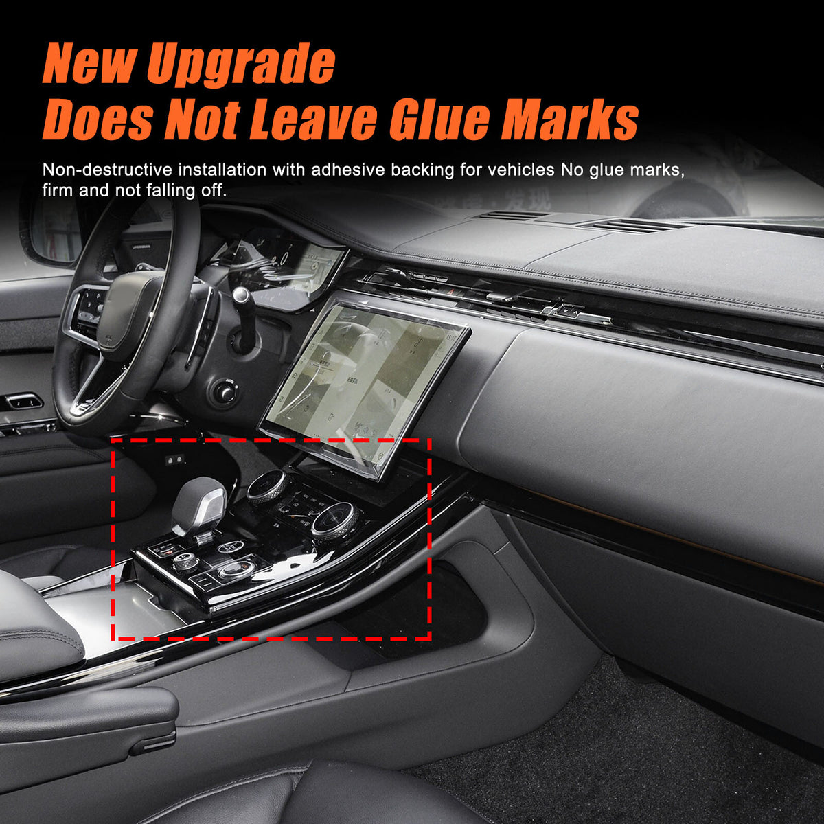 ABS Carbon Fiber Center Gear Shift Panel Cover for Range Rover Sport 2023-2024 17