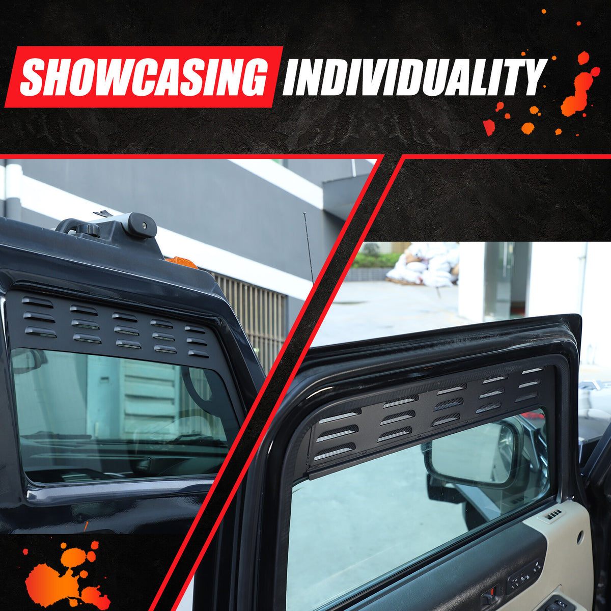 Front Door Window Louver Air Vent Panel Trim Cover For Hummer H2 2003-2009 20