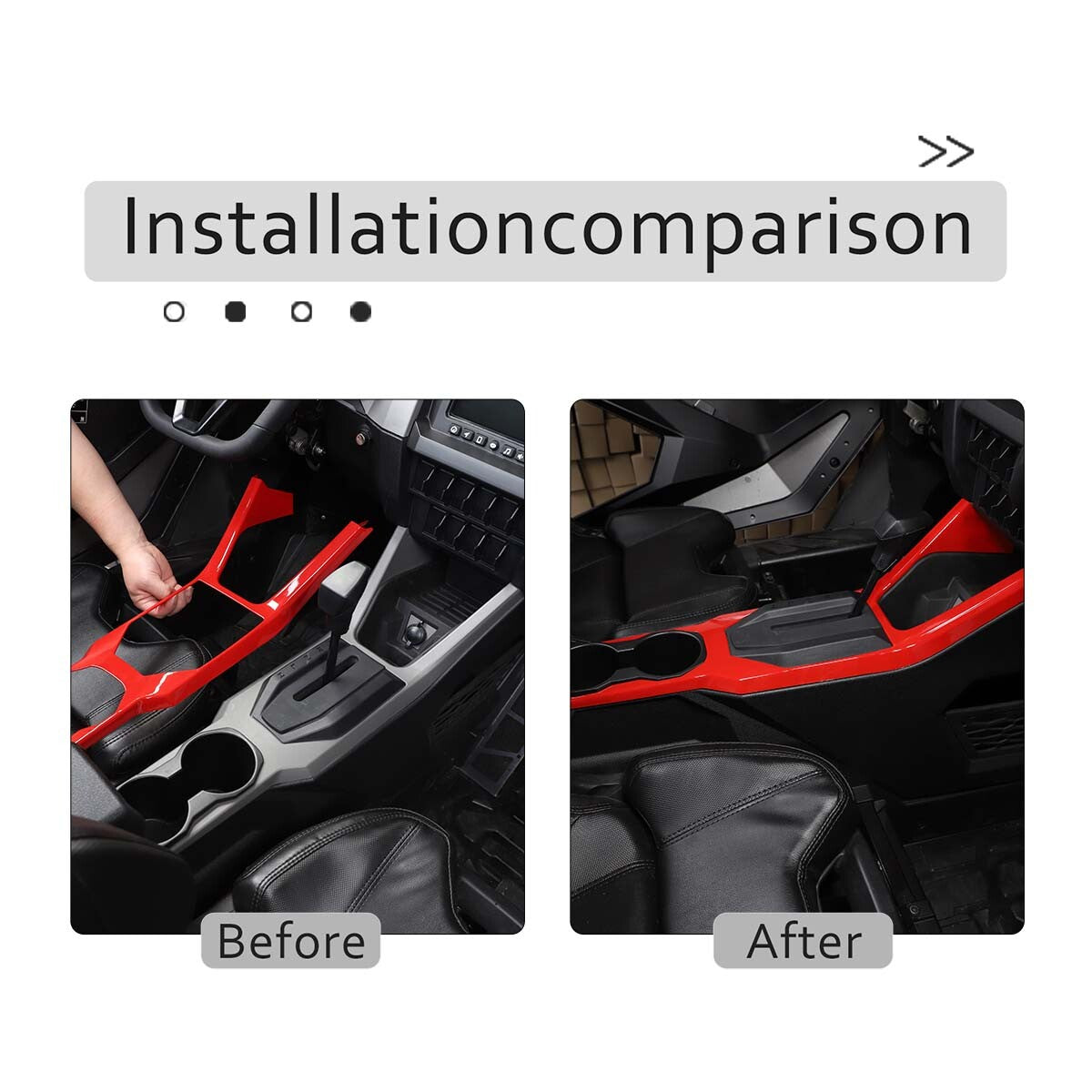 Red Center Console Panel Cover Trim For Polaris RZR PRO XP Ultimate 2021 US 10