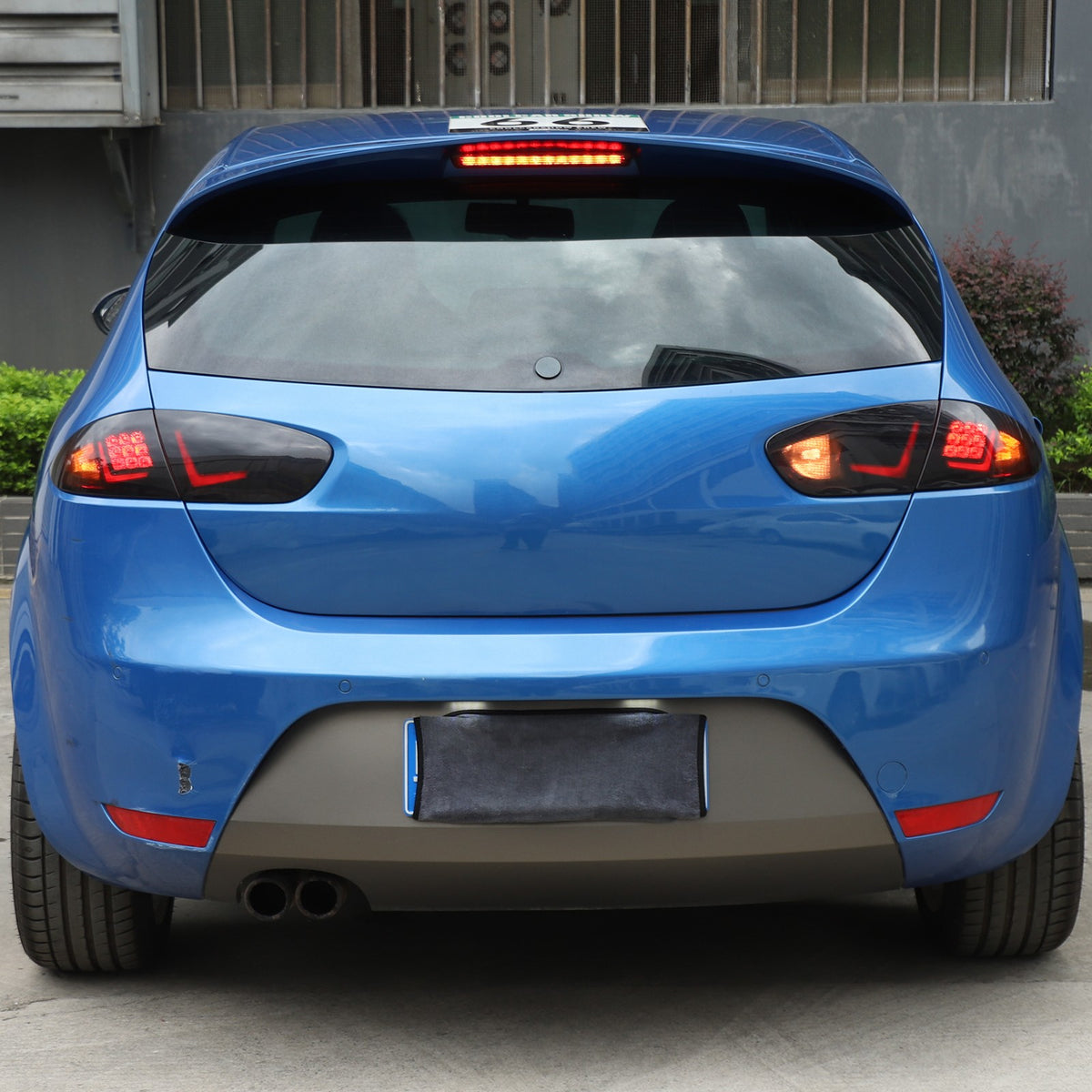 Transparent Gray Smoked Tail Light Trim Cover For Seat Leon MK2 1P1 2008-2012 2